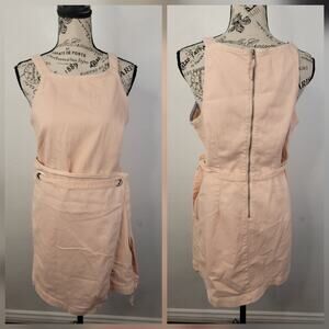 Anthropologie Holding Horses Regatta Wrap Dress Size 8 Denim Pink Peach Summer